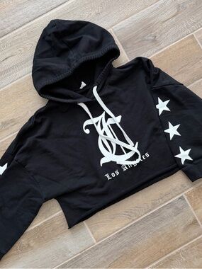 Juicy Couture Black Cropped Hoodie